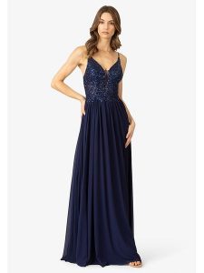 APART Sukienka w kolorze granatowym rozmiar: 40. Niebieskie sukienki Apart, bez wzorów, bez kołnierzyka, bez ramiączek, maxi. Za 407,95 zł.
