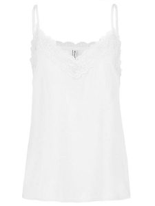 Fresh Made Top w kolorze białym rozmiar: XS. Białe topy Fresh Made, s, bez wzorów, z koronki, klasyczne, bez kołnierzyka, bez ramiączek. Za 43,88 zł.