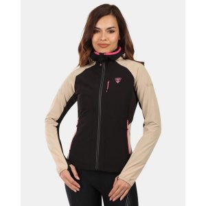 Damska kurtka softshell Kilpi BALEO-W. Brązowe kurtki Kilpi, l, bez wzorów, z nylonu, bez kaptura. Za 422,05 zł.