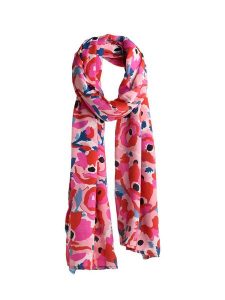 BLE Szal w kolorze czerwono-różowo-niebieskim - 180 x 60 cm rozmiar: onesize. Czerwone szaliki BLE, bez wzorów, z bawełny. Za 43,45 zł.