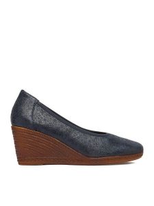 Lasocki Półbuty CEO-WI23-2188-10 Granatowy. Niebieskie czółenka Lasocki, bez wzorów, ze skóry, bez obcasa, na koturnie, bez zapięcia. Za 199,99 zł.