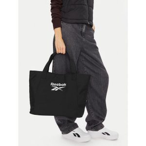 Torba sportowa Reebok. Czarne shopper bag Reebok, bez wzorów. Za 99,99 zł.