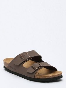 BACKSUN Klapki "Bali" w kolorze jasnobrązowym rozmiar: 41. Brązowe klapki Backsun, bez wzorów, z otwartym noskiem, bez obcasa. Za 118,56 zł.