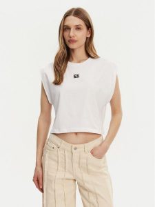 Noisy May T-Shirt Speedy 27033493 Biały Regular Fit. Białe t-shirty Noisy may, s, bez wzorów, z bawełny, bez kołnierzyka, bez ramiączek. Za 49,99 zł.