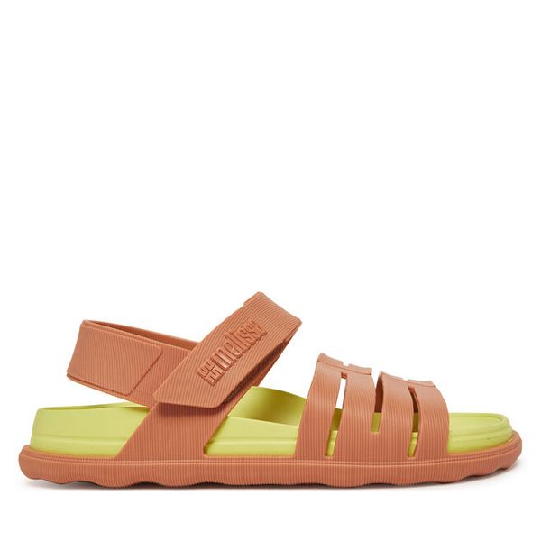 Sandały Melissa. Brązowe sandały Melissa, bez wzorów, bez obcasa, na płaskiej podeszwie, bez zapięcia. Za 299,99 zł.