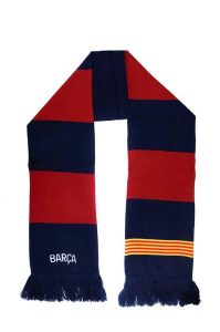 FC Barcelona szalik kibica dwustronny double vertical scarf wielokolorowy. Szaliki FC BARCELONA, bez wzorów, z elastanu. Za 129,00 zł.