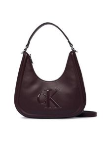 Calvin Klein Torebka Bold Ck Small Crescent Bag LV04F3561G Bordowy. Czerwone torebki klasyczne Calvin Klein, bez wzorów, ze skóry, bez dodatków. Za 409,99 zł.