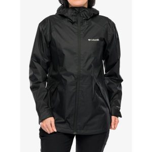 Kurtka przeciwdeszczowa damska Columbia Inner Limits III Jacket. Czarne kurtki Columbia, bez wzorów, bez kaptura. W wyprzedaży za 475,75 zł.