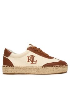 LAUREN RALPH LAUREN Espadryle Luize 802P04428003 Biały. Białe espadryle Lauren Ralph Lauren, bez wzorów, ze skóry, bez obcasa. Za 729,99 zł.