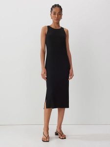 Someday Sukienka w kolorze czarnym rozmiar: 38. Czarne sukienki someday., bez wzorów, bez kołnierzyka, bez ramiączek, midi. Za 180,95 zł.