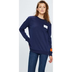 Calvin Klein Jeans - Bluza. Szare bluzy marki Calvin Klein Jeans, z nadrukiem, z bawełny. W wyprzedaży za 319,90 zł.