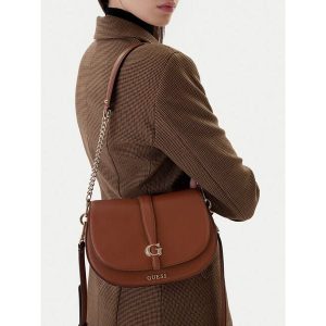 Torebka Guess. Brązowe torebki klasyczne Guess, z aplikacjami, bez dodatków. Za 529,99 zł.