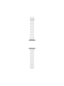 Fossil Wymienny pasek do zegarka Apple Watch S380005 Srebrny. Szare paski Fossil, bez wzorów. Za 359,99 zł.