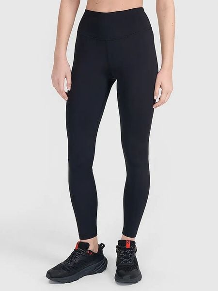 4F Legginsy sportowe w kolorze czarnym rozmiar: XS. Czarne legginsy 4f, bez wzorów, z materiału, z podwyższonym stanem. Za 79,96 zł.