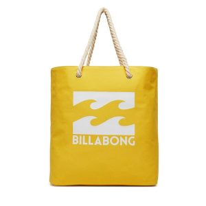 Torebka Billabong. Żółte shopper bag Billabong, bez wzorów, bez dodatków. Za 99,99 zł.