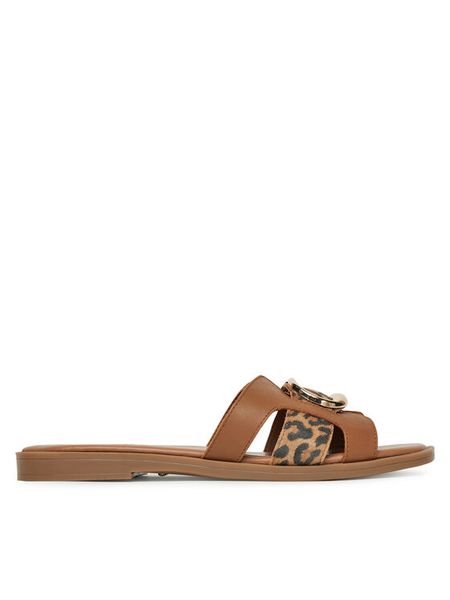 MEXX Klapki MX/024C-EST Brązowy. Brązowe klapki Mexx, bez wzorów, ze skóry, bez obcasa. Za 229,99 zł.