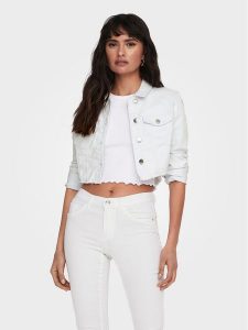 ONLY Kurtka jeansowa Wonder 15256098 Biały Regular Fit. Białe kurtki ONLY, xl, bez wzorów, z bawełny, bez kaptura. Za 149,99 zł.