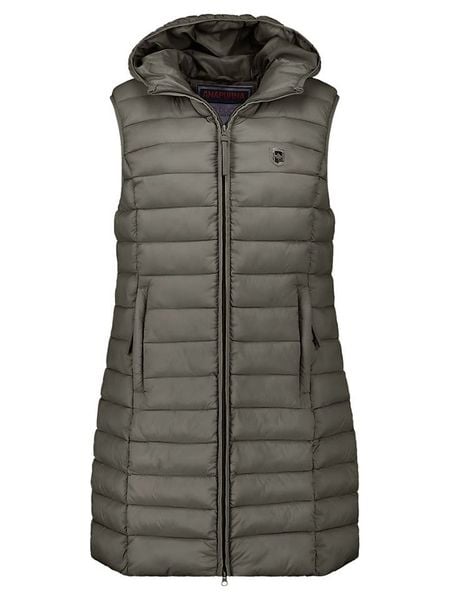 ANAPURNA Kamizelka pikowana "Vakitalana Long" w kolorze khaki rozmiar: XXL. Brązowe kamizelki ANAPURNA, xxl, bez wzorów, bez kołnierzyka, bez ramiączek, bez kaptura. Za 130,99 zł.