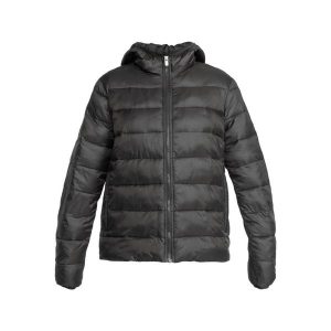 Dla Kobiety WIND BLISS Czarny. Czarne kurtki Roxy, bez wzorów, z materiału, z kapturem. Za 449,99 zł.