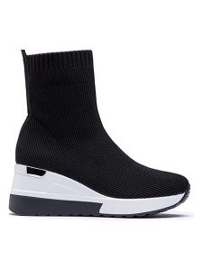 Foreverfolie Sneakersy w kolorze czarno-białym rozmiar: 38. Czarne trampki Foreverfolie, bez wzorów, za kostkę, bez zapięcia. Za 91,95 zł.