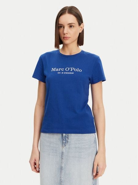 Marc O'Polo T-Shirt 502 2293 51055 Niebieski Regular Fit. Niebieskie t-shirty Marc O'Polo, xs, bez wzorów, z bawełny, bez kołnierzyka, bez ramiączek. Za 69,99 zł.