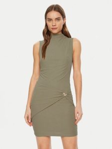 Guess Sukienka dzianinowa W5RK24 KAQL2 Zielony Regular Fit. Zielone kombinezony Guess, s, z aplikacjami, z dzianiny, bez kołnierzyka, bez ramiączek. Za 339,99 zł.