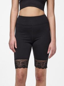 Pieces Szorty w kolorze czarnym rozmiar: XS. Czarne szorty Pieces, bez wzorów, z koronki. Za 65,95 zł.
