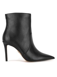 Nine West Botki BYCCC05 Czarny. Czarne botki Nine West, bez wzorów, z materiału, bez obcasa, na szpilce, bez zapięcia. Za 249,99 zł.