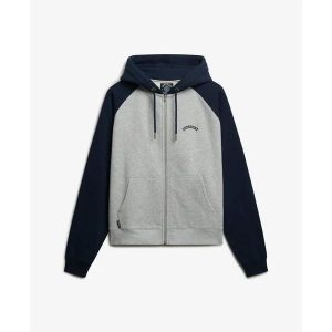 Bluza damska z kapturem Superdry Essential Logo OSZ Raglan ZH. Niebieskie bluzy Superdry, bez wzorów, z kapturem. Za 325,60 zł.