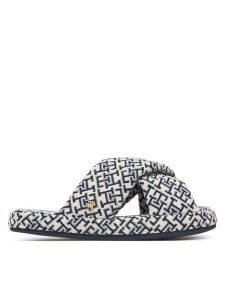 Tommy Hilfiger Kapcie Th Feminine House Shoes Monogram FW0FW09631 Kremowy. Białe kapcie TOMMY HILFIGER, bez wzorów, z materiału. Za 209,99 zł.