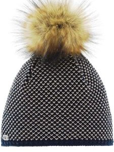 Eisbär Czapka "Sanja Lux" w kolorze granatowo-jasnobrązowo-beżowym rozmiar: onesize. Brązowe czapki Eisbar, bez wzorów, z wełny. Za 149,31 zł.