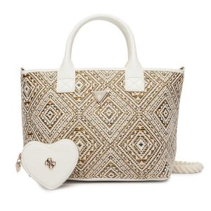 Torebka Guess. Brązowe torebki klasyczne Guess, z aplikacjami, bez dodatków. Za 316,99 zł.