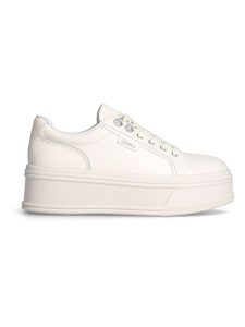 Liu Jo Skórzane sneakersy w kolorze kremowym rozmiar: 41. Brązowe trampki Liu Jo, bez wzorów, bez zapięcia. Za 307,46 zł.