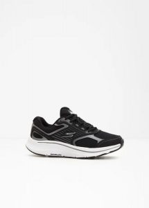 Sneakersy marki Skechers z pianką z pamięcią kształtu. Czarne buty sportowe bonprix, bez wzorów, bez zapięcia. Za 349,99 zł.