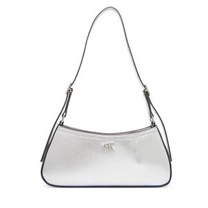 Torebka Calvin Klein. Szare torebki klasyczne Calvin Klein, bez wzorów, bez dodatków. Za 409,99 zł.