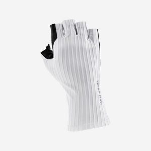 Rękawiczki rowerowe Van Rysel RCR-F aerodynamiczne. Białe rękawiczki VAN RYSEL, bez wzorów, z elastanu. Za 129,99 zł.