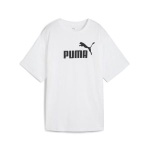 Damska luźna koszulka Essentials z logo No.1 PUMA. Białe bluzki Puma, l, bez wzorów, z gumy, sportowe, bez kołnierzyka, bez ramiączek. Za 99,00 zł.