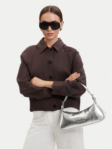 LOVE MOSCHINO Torebka JC4390PP0OKQ0902 Srebrny. Szare torebki klasyczne LOVE MOSCHINO, bez wzorów, ze skóry, bez dodatków. Za 659,99 zł.