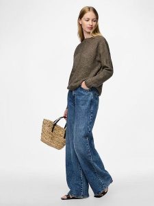 Pieces Kardigan "Pcsilly" w kolorze brązowym rozmiar: XS. Brązowe swetry oversize Pieces, xs, bez wzorów, ze splotem, bez ramiączek. Za 74,63 zł.