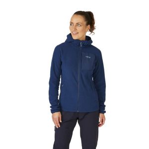 Bluza z kapturem damska Rab Tecton Hoody z kapturem. Niebieskie bluzy RAB, bez wzorów, z kapturem. Za 314,99 zł.
