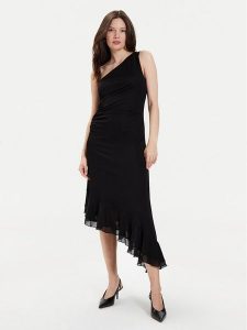 TWINSET Sukienka koktajlowa 241TT2093 Czarny Regular Fit. Czarne kombinezony Twinset, bez wzorów, z wiskozy, wizytowe, bez kołnierzyka, bez ramiączek. Za 609,99 zł.