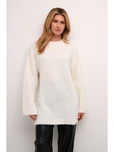 Cream Sweter "Miska" w kolorze białym rozmiar: XXL. Białe swetry oversize Cream, xxl, bez wzorów, ze splotem, bez ramiączek. Za 165,37 zł.