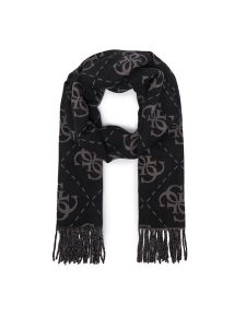 Guess Szalik AM9666 POL03 Czarny. Czarne rękawiczki Guess, z aplikacjami, z poliesteru. Za 234,99 zł.