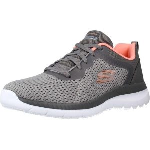 Buty SKECHERS BOUNTIFUL-QUICK PATH Szary. Szare buty trekkingowe Skechers, z tkaniny, bez zapięcia. Za 199,99 zł.