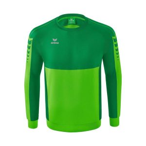 Bluza Erima Six Wings Zielona Junior. Zielone bluzy Erima, bez wzorów, z bawełny, bez kaptura. Za 272,99 zł.