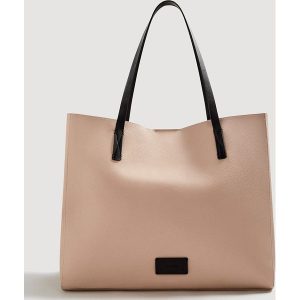 Mango - Torebka Sharon. Szare shopper bag marki Mango, z materiału. Za 89,90 zł.