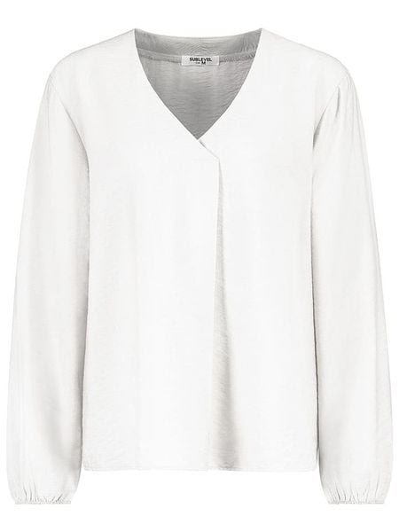 Sublevel Bluzka w kolorze białym rozmiar: L. Białe bluzki Sublevel, l, bez wzorów, bez kołnierzyka, bez ramiączek. Za 74,11 zł.