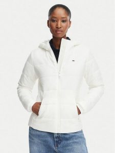 Tommy Jeans Kurtka przejściowa DW0DW20959 Biały Slim Fit. Białe kurtki Tommy Jeans, m, bez wzorów, z jeansu, bez kaptura. Za 525,99 zł.