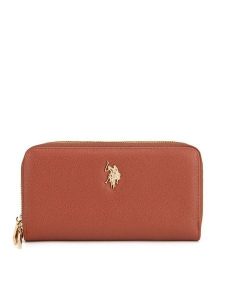 U.S. Polo Assn. Portfel BIUXT8382WVP Brązowy. Brązowe portfele U.S. Polo Assn., bez wzorów, z tworzywa sztucznego. Za 159,99 zł.