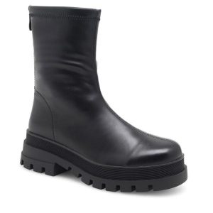 Botki Jenny Fairy. Czarne botki Jenny Fairy, bez wzorów, bez obcasa, na słupku, bez zapięcia. Za 169,99 zł.